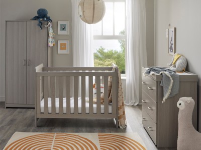 Babymore Caro Mini 3 Piece Room Set - Grey Wash