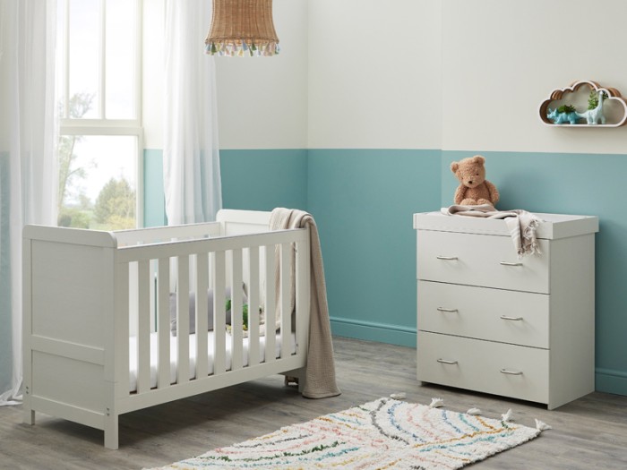 Babymore Caro Mini 2 Piece Room Set - White Wash