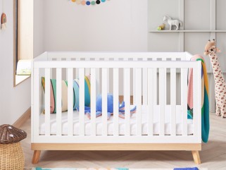 Babymore Mona Cot Bed - White 2