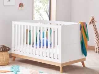 Babymore Mona Cot Bed - White