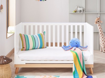 Babymore Mona Cot Bed - White