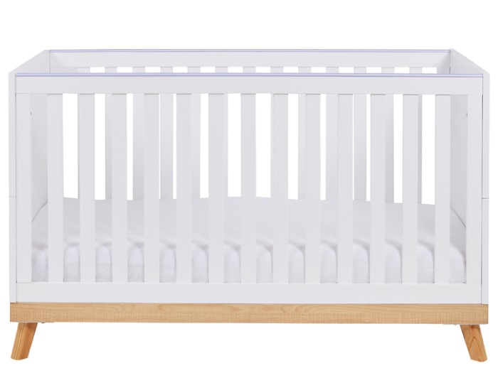 Babymore Mona Cot Bed - White