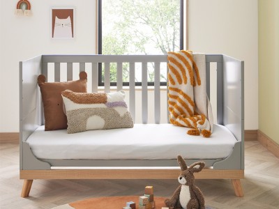 Babymore Mona Cot Bed - Grey