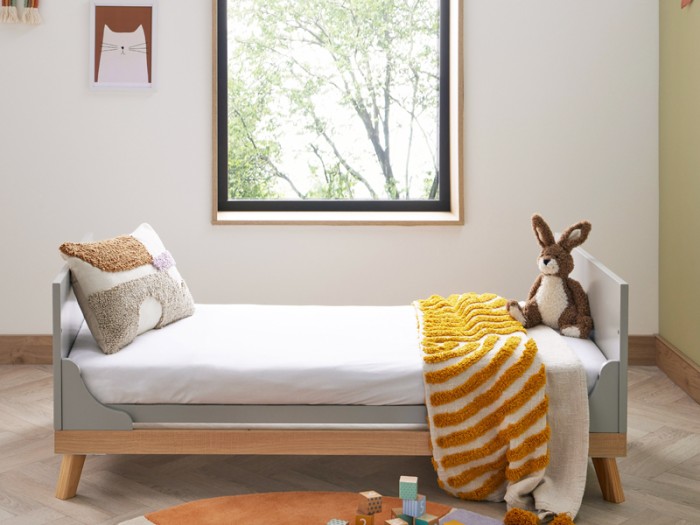 Babymore Mona Cot Bed - Grey