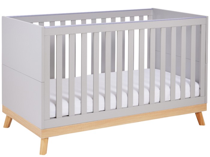 Babymore Mona Cot Bed - Grey