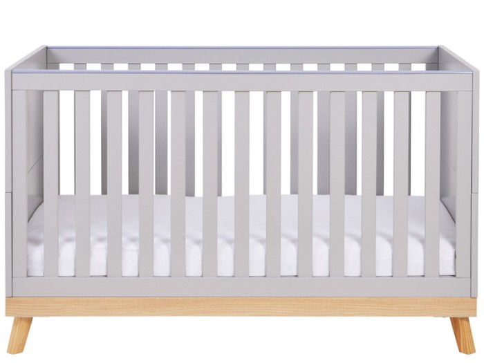 Babymore Mona Cot Bed - Grey