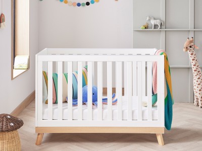 Babymore Mona Mini Cot Bed - White