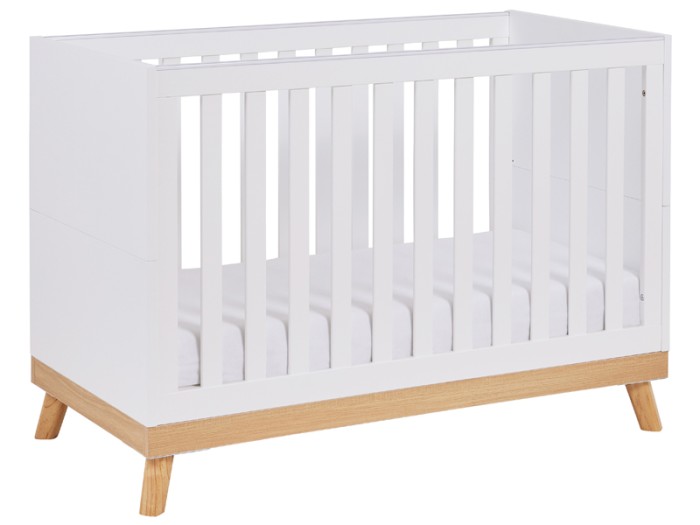 Babymore Mona Mini Cot Bed - White