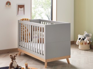 Babymore Mona Mini Cot Bed - Grey