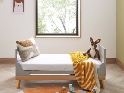 Babymore Mona Mini Cot Bed - Grey