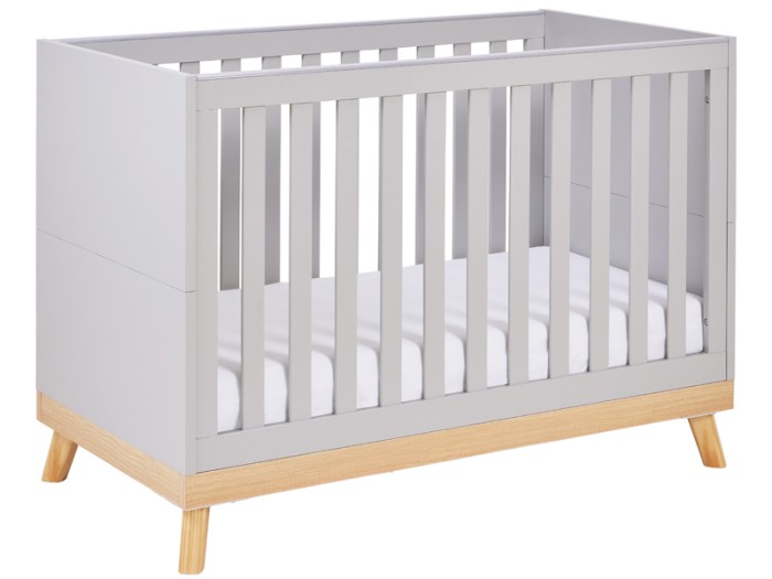 Babymore Mona Mini Cot Bed - Grey