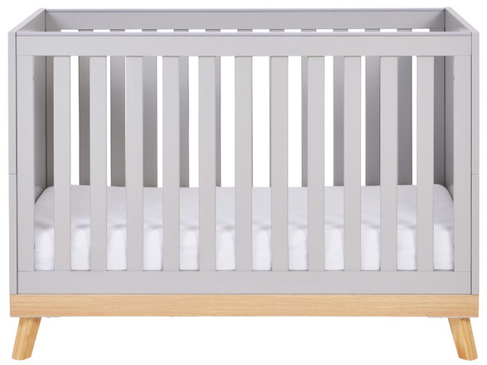 Babymore Mona Mini Cot Bed - Grey