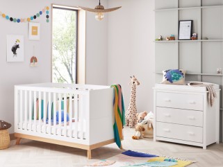 Babymore Mona 2 Piece Room Set - White