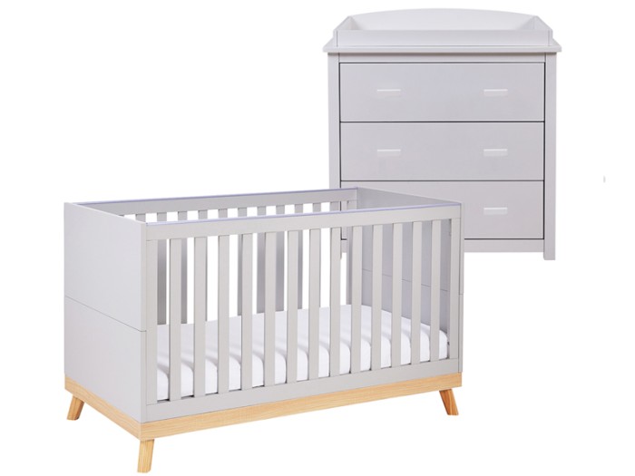 Babymore Mona 2 Piece Room Set - Grey