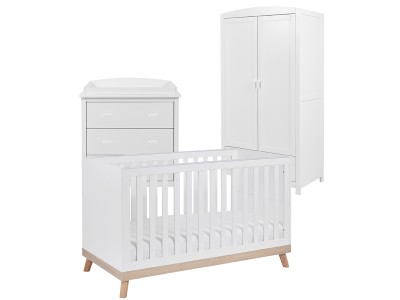 Babymore Mona 3 Piece Room Set - White