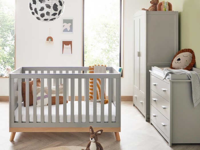 Babymore Mona 3 Piece Room Set - Grey