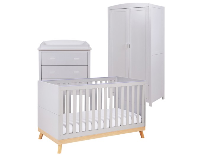 Babymore Mona 3 Piece Room Set - Grey