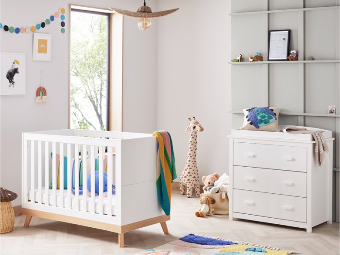 Babymore Mona Mini 2 Piece Room Set - White