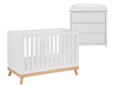 Babymore Mona Mini 2 Piece Room Set - White