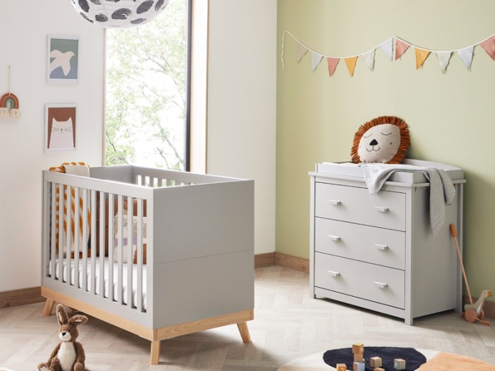 Babymore Mona Mini 2 Piece Room Set - Grey