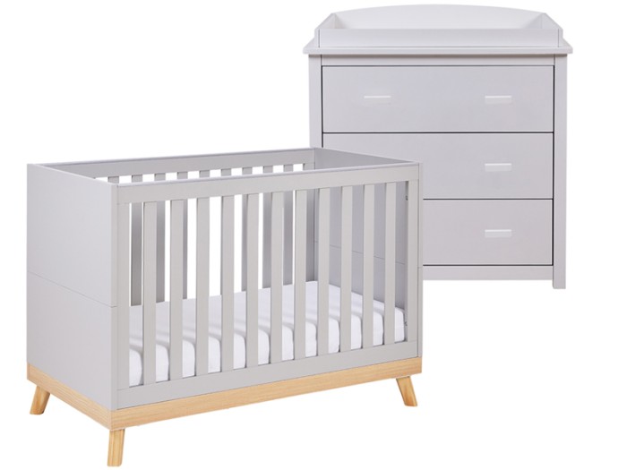 Babymore Mona Mini 2 Piece Room Set - Grey