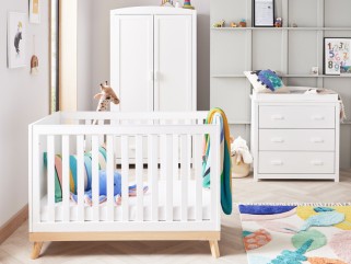 Babymore Mona Mini 3 Piece Room Set - White 2
