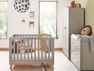 Babymore Mona Mini 3 Piece Room Set - Grey 2
