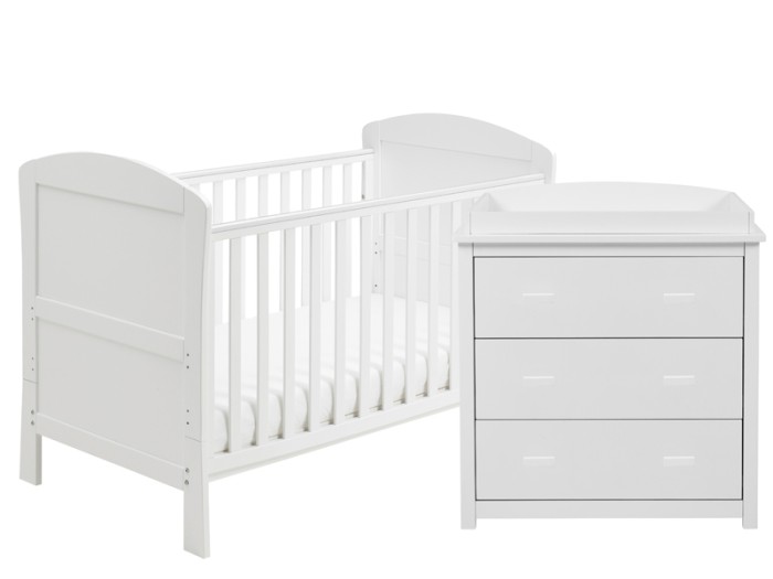 Babymore Aston 2 Piece Room Set - White