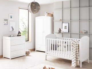 Babymore Aston 3 Piece Room Set - White
