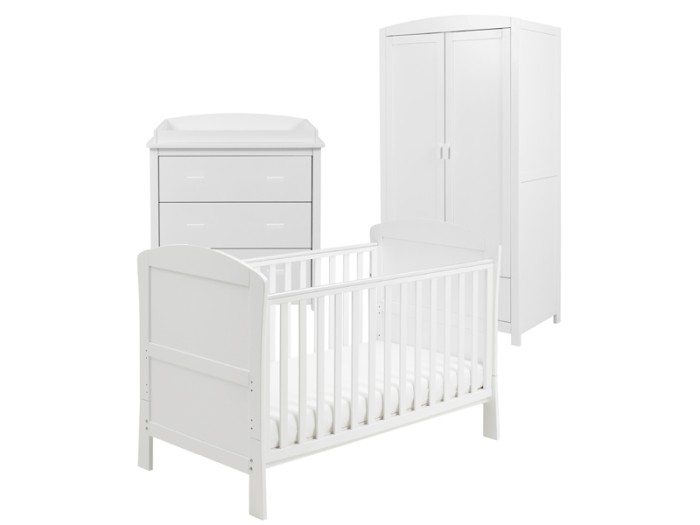 Babymore Aston 3 Piece Room Set - White