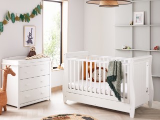 Babymore Stella 2 Piece Room Set - White