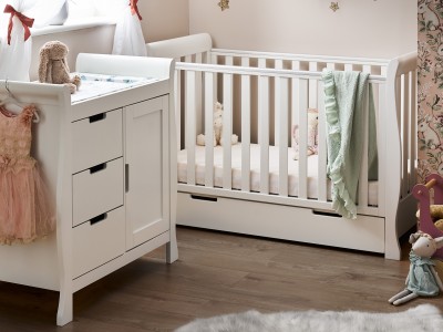 Obaby Stamford Mini Sleigh 2 Piece Room Set - White