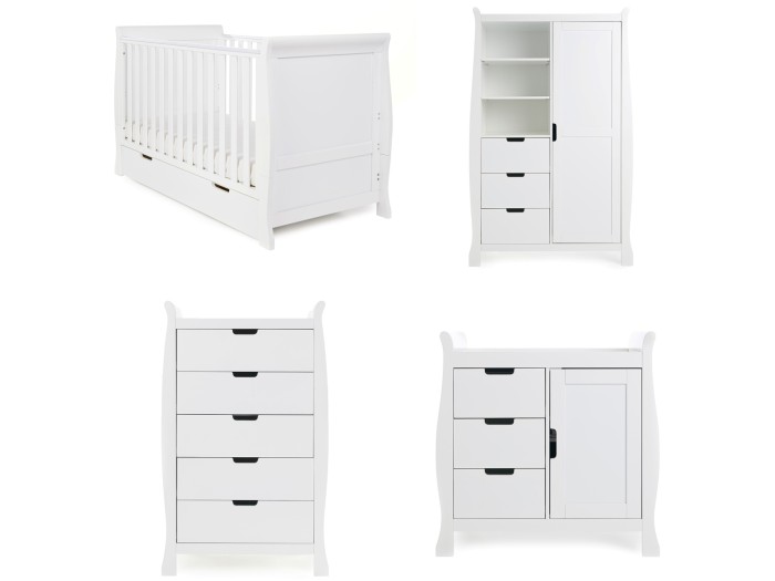 Obaby Stamford Classic 4 Piece Room Set - White