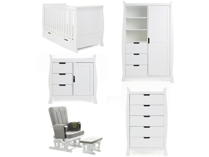 Obaby Stamford Classic 5 Piece Room Set - White