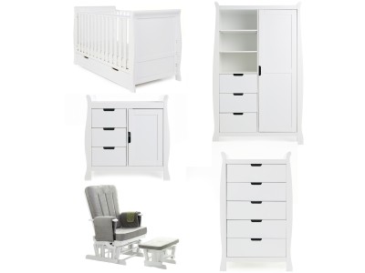 Obaby Stamford Classic 5 Piece Room Set - White