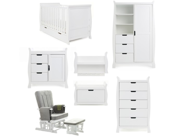 Obaby Stamford Classic 7 Piece Room Set - White