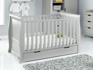 Obaby Stamford Classic Sleigh 2 Piece Room Set - Warm Grey 2