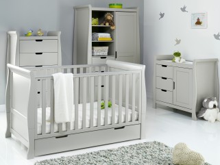 Obaby Stamford Classic 4 Piece Room Set - Warm Grey