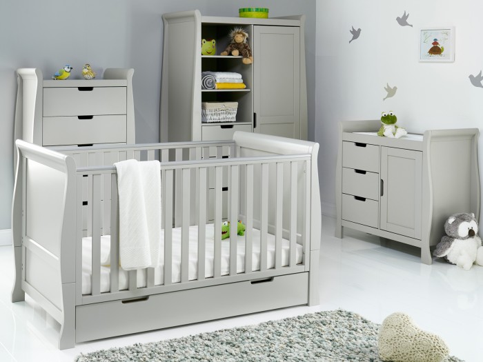 Obaby Stamford Classic 4 Piece Room Set - Warm Grey