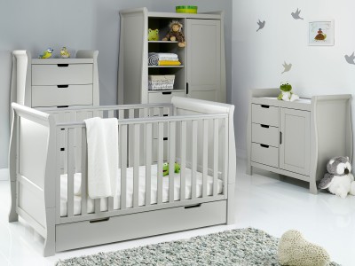 Obaby Stamford Classic 4 Piece Room Set - Warm Grey