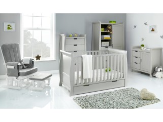 Obaby Stamford Classic 5 Piece Room Set - Warm Grey