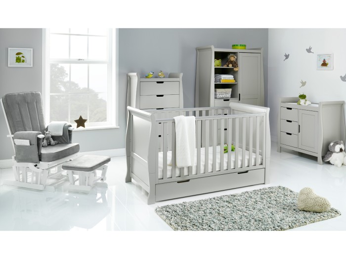 Obaby Stamford Classic 5 Piece Room Set - Warm Grey