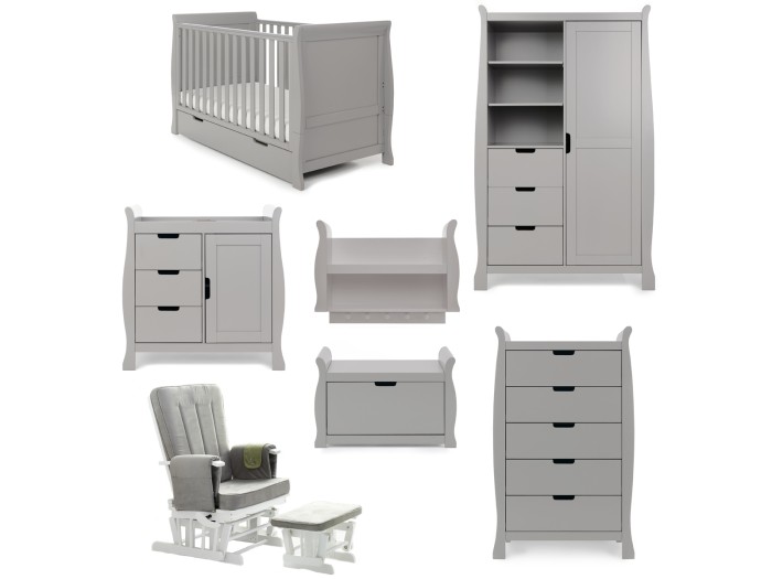 Obaby Stamford Classic 7 Piece Room Set - Warm Grey