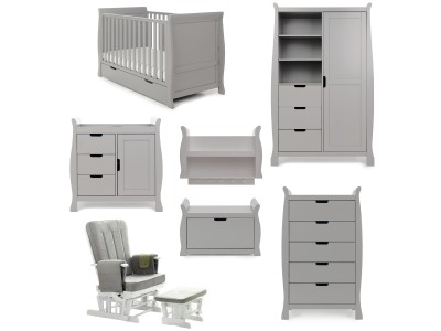 Obaby Stamford Classic 7 Piece Room Set - Warm Grey
