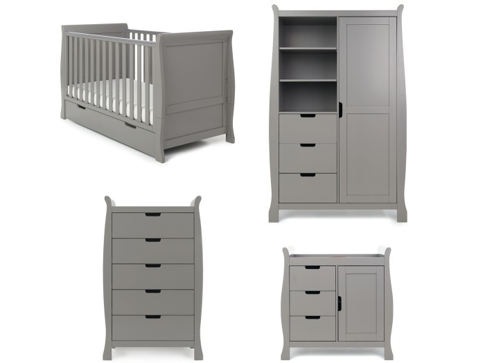 Obaby Stamford Classic 4 Piece Room Set - Taupe Grey