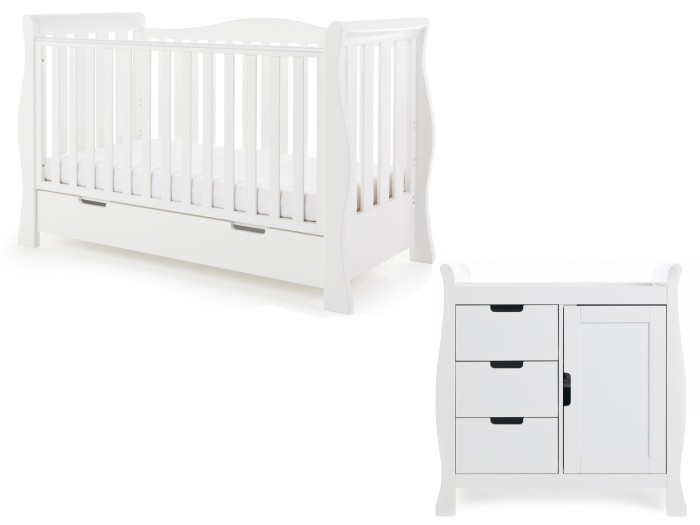 Obaby Stamford Luxe 2 Piece Room Set - White