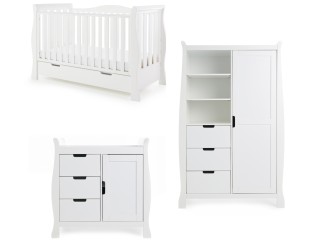 Obaby Stamford Luxe 3 Piece Room Set - White 2