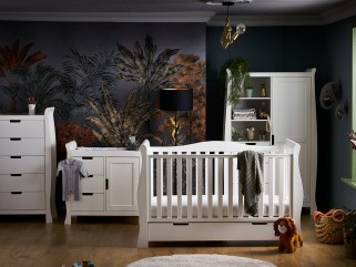Obaby Stamford Luxe 4 Piece Room Set - White
