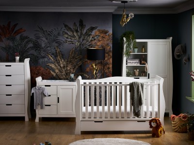 Obaby Stamford Luxe 4 Piece Room Set - White