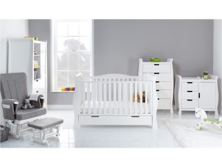 Obaby Stamford Luxe 5 Piece Room Set - White